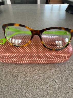 Dolce & Gabbana RX Tortoiseshell Frames with Lime Green Temples